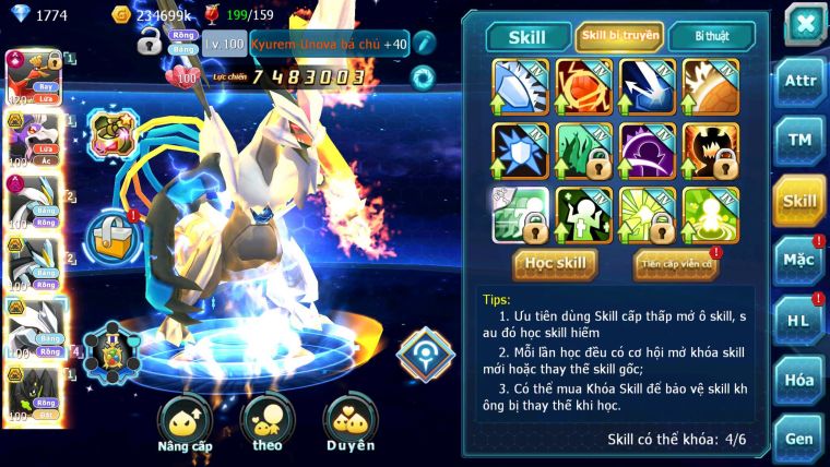 Mã : #TTS6522 - S1351 - V15 - BXH : 23 - Ho-oh CHD DHo-oh Bc White Black Kyuem Unvoa Bá Chủ Meltan Pr Dialga Salumine Dàn Pet 10TR
