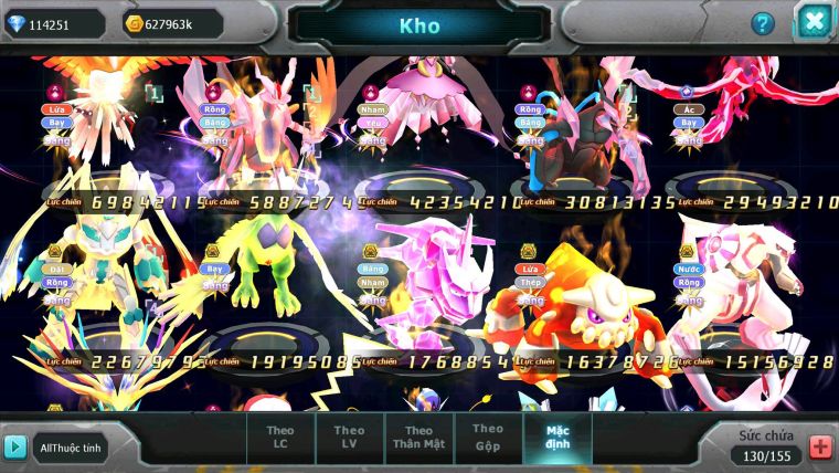 Mã : #TTS6520 - S650 - V15 - BXH : 3All - 3K2 Sách 114K Kc Ho-oh & WB & Diancie CHD Yvetal & Lugia CH Meganec Nhiều Pet Bá Chủ
