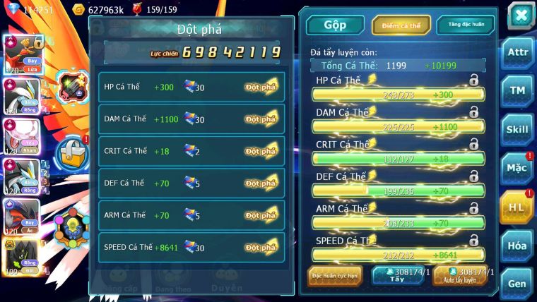 Mã : #TTS6520 - S650 - V15 - BXH : 3All - 3K2 Sách 114K Kc Ho-oh & WB & Diancie CHD Yvetal & Lugia CH Meganec Nhiều Pet Bá Chủ