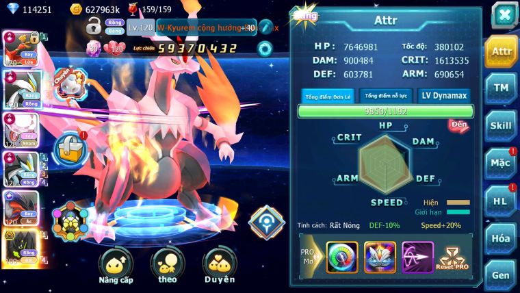 Mã : #TTS6520 - S650 - V15 - BXH : 3All - 3K2 Sách 114K Kc Ho-oh & WB & Diancie CHD Yvetal & Lugia CH Meganec Nhiều Pet Bá Chủ