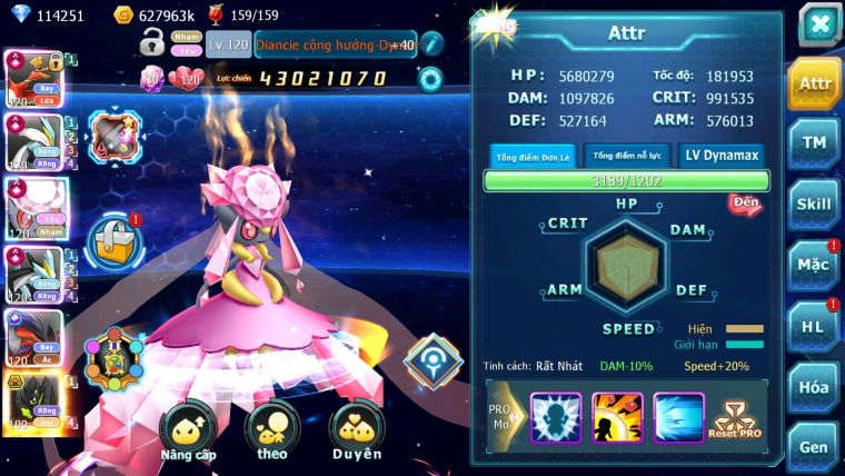 Mã : #TTS6520 - S650 - V15 - BXH : 3All - 3K2 Sách 114K Kc Ho-oh & WB & Diancie CHD Yvetal & Lugia CH Meganec Nhiều Pet Bá Chủ