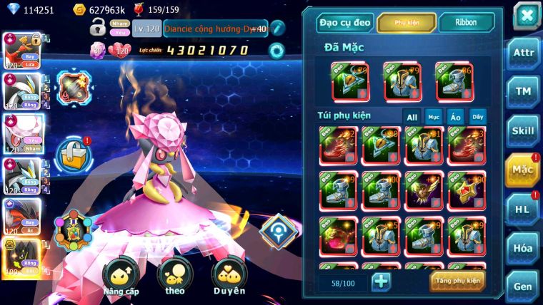 Mã : #TTS6520 - S650 - V15 - BXH : 3All - 3K2 Sách 114K Kc Ho-oh & WB & Diancie CHD Yvetal & Lugia CH Meganec Nhiều Pet Bá Chủ