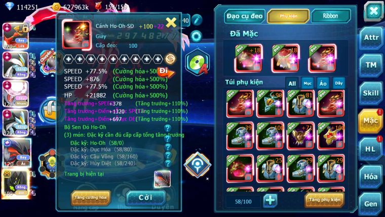 Mã : #TTS6520 - S650 - V15 - BXH : 3All - 3K2 Sách 114K Kc Ho-oh & WB & Diancie CHD Yvetal & Lugia CH Meganec Nhiều Pet Bá Chủ