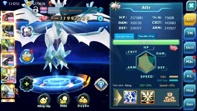 Mã : #TTS6520 - S650 - V15 - BXH : 3All - 3K2 Sách 114K Kc Ho-oh & WB & Diancie CHD Yvetal & Lugia CH Meganec Nhiều Pet Bá Chủ