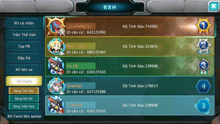 Mã : #TTS6520 - S650 - V15 - BXH : 3All - 3K2 Sách 114K Kc Ho-oh & WB & Diancie CHD Yvetal & Lugia CH Meganec Nhiều Pet Bá Chủ