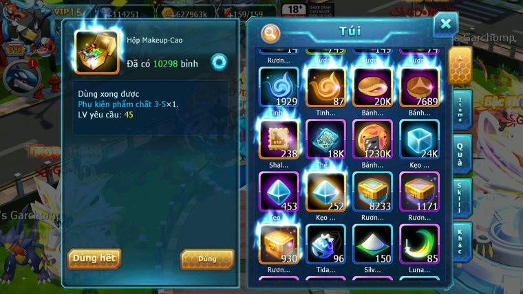 Mã : #TTS6520 - S650 - V15 - BXH : 3All - 3K2 Sách 114K Kc Ho-oh & WB & Diancie CHD Yvetal & Lugia CH Meganec Nhiều Pet Bá Chủ