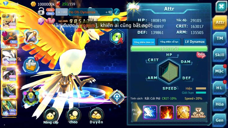 Mã : #TTS6522 - S1803 - V15 - BXH : 3 - 100M Miraidon Vua Kiếm Bá Chủ Ho-oh Bc Unvoa Miraidon Nhiều Pet Huyền Thoại Bá Chủ