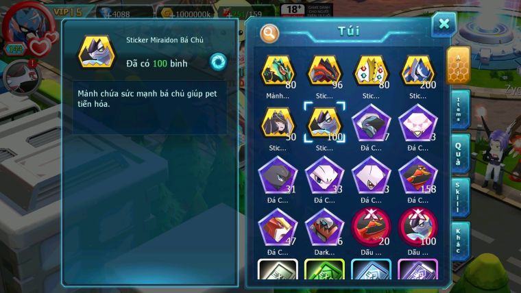 Mã : #TTS6522 - S1803 - V15 - BXH : 3 - 100M Miraidon Vua Kiếm Bá Chủ Ho-oh Bc Unvoa Miraidon Nhiều Pet Huyền Thoại Bá Chủ