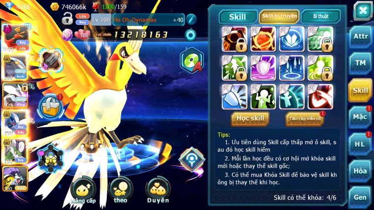 Mã : #TTS6525 - S1356 - V11 - Ho-oh Dymax Cặp Cá Bá Chủ Unvoa Lugia Bc Thần Gio Bc Nhiều Pet HT