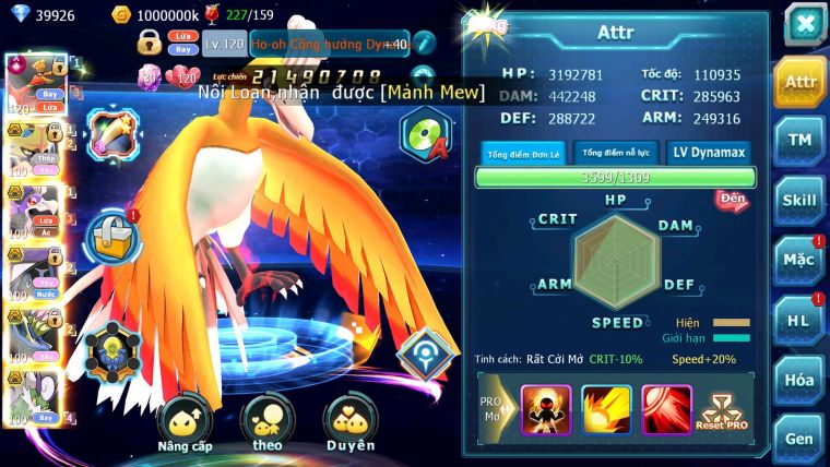 Mã : #TTS6527 - S1560 - V15 - 40K KC - 1K2 Sách bxh : 29 - Ho-oh CHD Kiếm Bá Chủ Drak ho-oh Bc Nhiều Pet HT