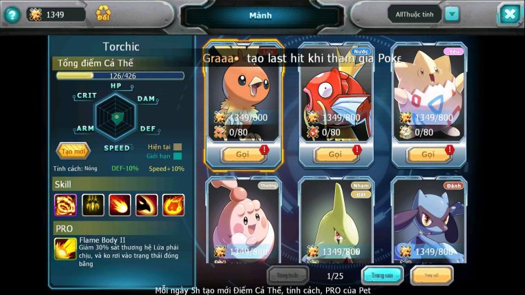 Mã : #TTS6527 - S1560 - V15 - 40K KC - 1K2 Sách bxh : 29 - Ho-oh CHD Kiếm Bá Chủ Drak ho-oh Bc Nhiều Pet HT