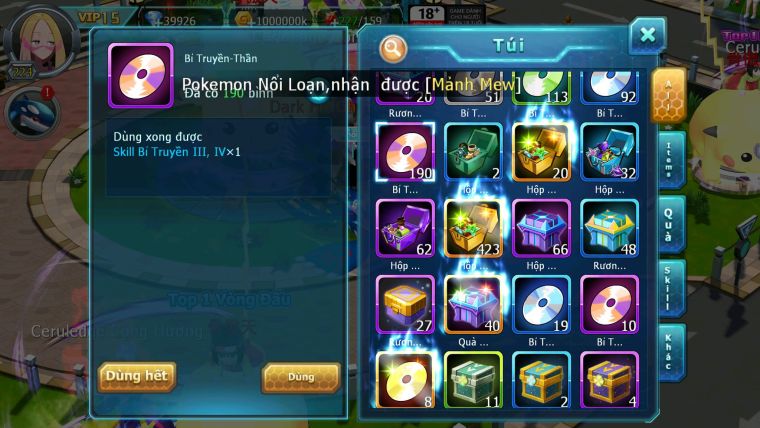 Mã : #TTS6527 - S1560 - V15 - 40K KC - 1K2 Sách bxh : 29 - Ho-oh CHD Kiếm Bá Chủ Drak ho-oh Bc Nhiều Pet HT