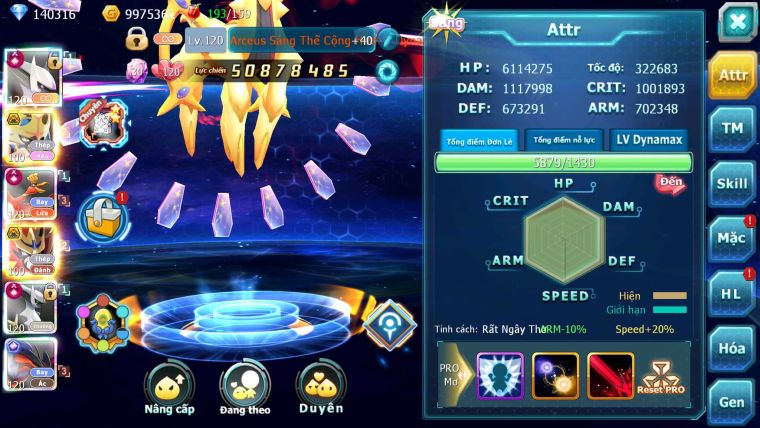 Mã : #TTS6533 - S932 - V20 - BXH : 1PK - 140K KC - 2K Sách - Sáng Thế Ho-oh Wb Arc CHD Cặp Kiếm Khiên Unvoa Metal Bc Nhiều Pet BC CH DNM