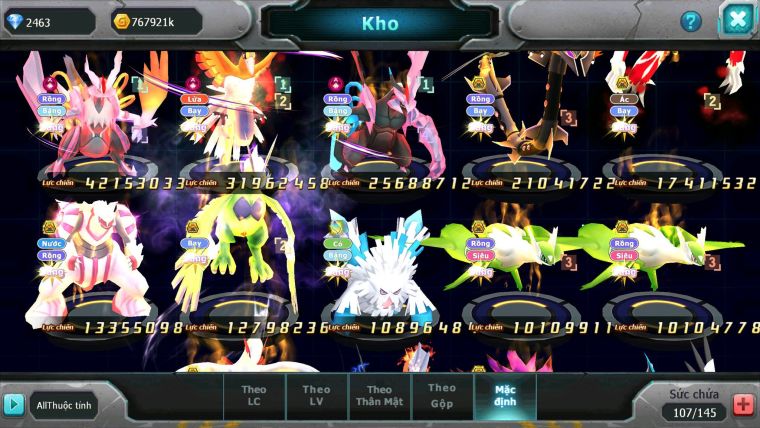 Mã : #TTS6540 - S1041 - V13 - BXH : 8 - White Black + Ho-oh CHD Rayquaza Yvetal Thần gio cặp lati bc quá êm