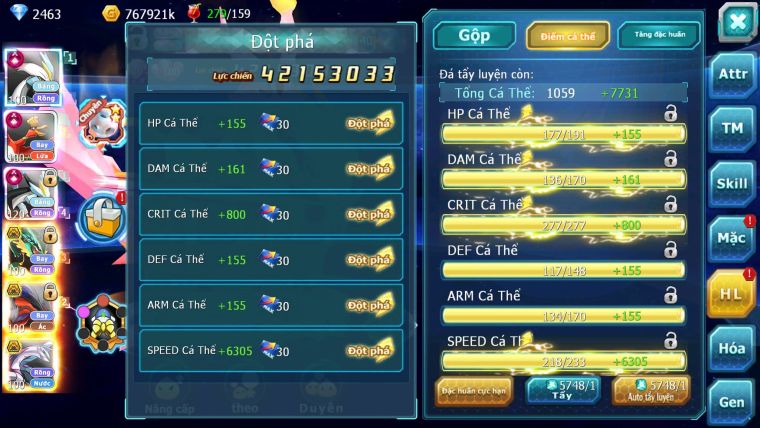 Mã : #TTS6540 - S1041 - V13 - BXH : 8 - White Black + Ho-oh CHD Rayquaza Yvetal Thần gio cặp lati bc quá êm