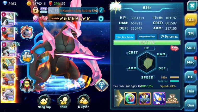 Mã : #TTS6540 - S1041 - V13 - BXH : 8 - White Black + Ho-oh CHD Rayquaza Yvetal Thần gio cặp lati bc quá êm