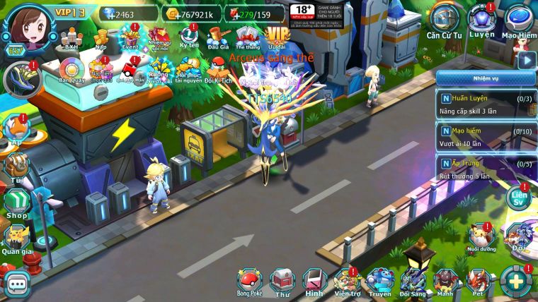 Mã : #TTS6540 - S1041 - V13 - BXH : 8 - White Black + Ho-oh CHD Rayquaza Yvetal Thần gio cặp lati bc quá êm