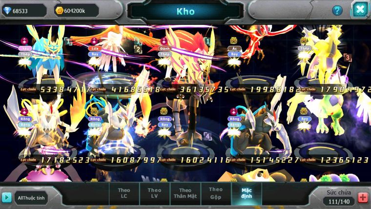 Mã : #TTS6541 - S1123 - V17 - BXH : 3PK - Vua Kiếm Khiên Dynamax Ho-oh CHD Unvoa Bá Chủ WB Dyanamax Nhiều Pet BC