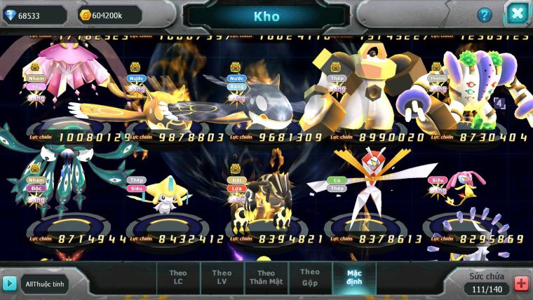 Mã : #TTS6541 - S1123 - V17 - BXH : 3PK - Vua Kiếm Khiên Dynamax Ho-oh CHD Unvoa Bá Chủ WB Dyanamax Nhiều Pet BC