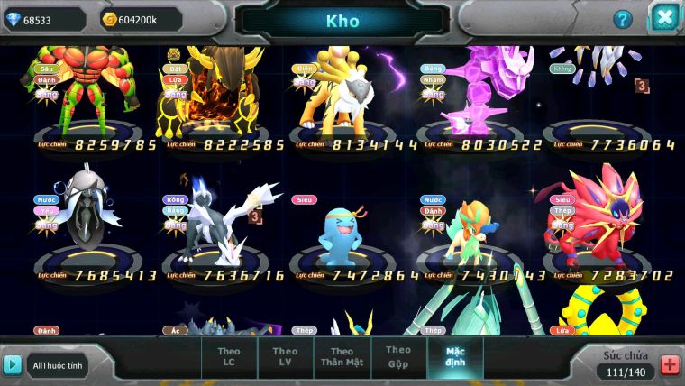 Mã : #TTS6541 - S1123 - V17 - BXH : 3PK - Vua Kiếm Khiên Dynamax Ho-oh CHD Unvoa Bá Chủ WB Dyanamax Nhiều Pet BC