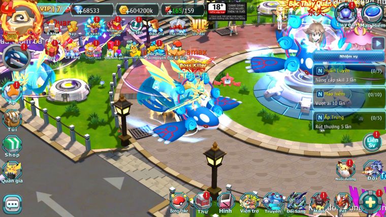 Mã : #TTS6541 - S1123 - V17 - BXH : 3PK - Vua Kiếm Khiên Dynamax Ho-oh CHD Unvoa Bá Chủ WB Dyanamax Nhiều Pet BC