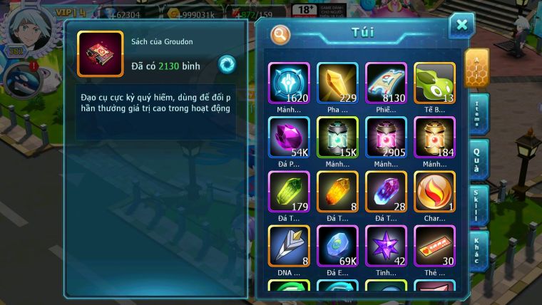 Mã : #TTS6542 - S1115 - V14 - BXH :  8 - 62K Kc  2K1 Sách Diancie & Ho-oh CHD Yvetal CH Rayquaza Nhiều Pet Bá Chủ