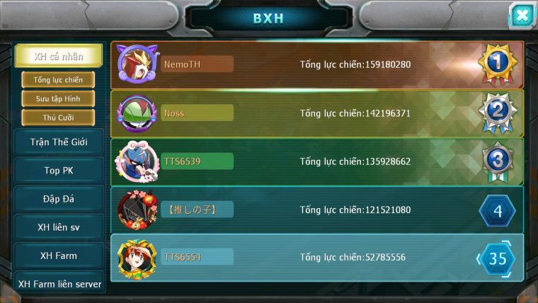 Mã : #TTS6554 - S1088 - BXH : 32 - Palkia CH Full Sấm Sét Ho-oh Bc Cặp Cá Bá Chủ Cặp Lati Bá Chủ