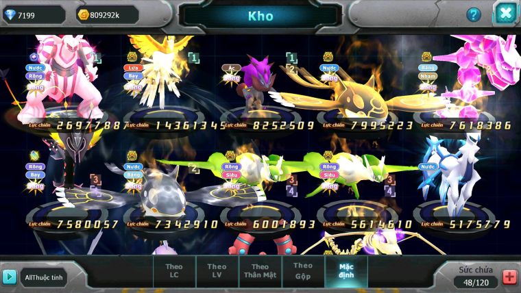 Mã : #TTS6554 - S1088 - BXH : 32 - Palkia CH Full Sấm Sét Ho-oh Bc Cặp Cá Bá Chủ Cặp Lati Bá Chủ