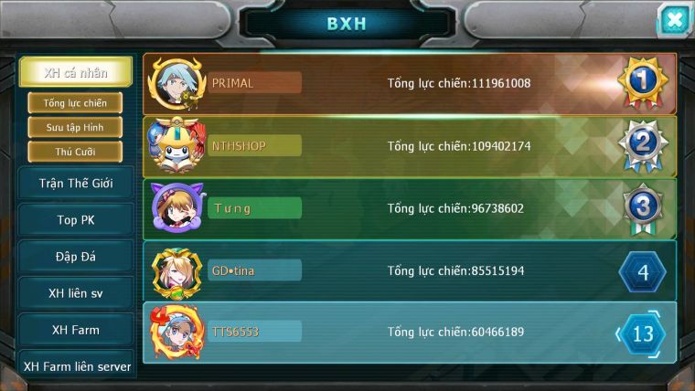 Mã : #TTS6553 - S1339 - V14 - 19K KC - Top13 - Ho-oh CHD Pikachu Dnm Qvld Hentran Thangio Bc Lc Khủng
