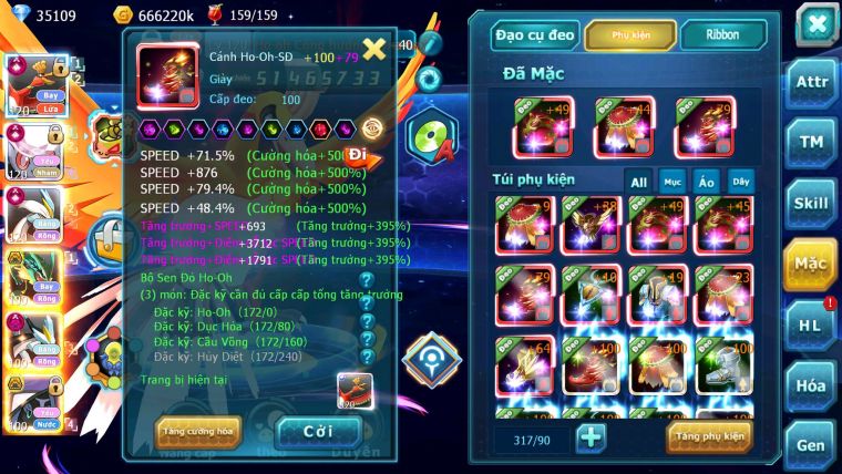 Mã : #TTS6569 - S241 - V17 BXH : 13 - Ho-oh & Diancie & White CHD Giratina CH Rayquaza Bc Nhiều Pet BC