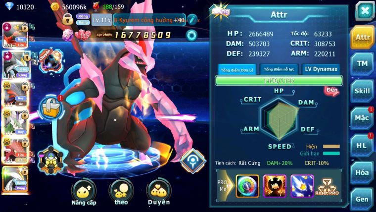 Mã : #TTS6568 - S1445 - V10 - BXH : 41 - Ho-oh Black CHD Yvetal Bc Thần Gio Cặp Lati Bc nhiều pet ht