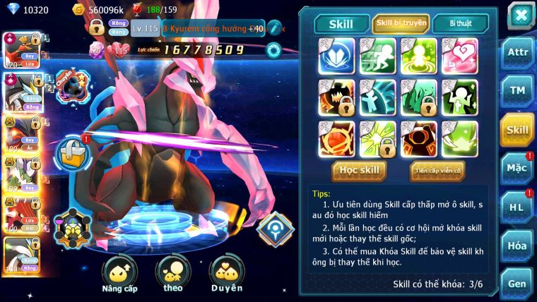 Mã : #TTS6568 - S1445 - V10 - BXH : 41 - Ho-oh Black CHD Yvetal Bc Thần Gio Cặp Lati Bc nhiều pet ht