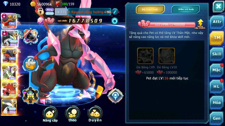 Mã : #TTS6568 - S1445 - V10 - BXH : 41 - Ho-oh Black CHD Yvetal Bc Thần Gio Cặp Lati Bc nhiều pet ht