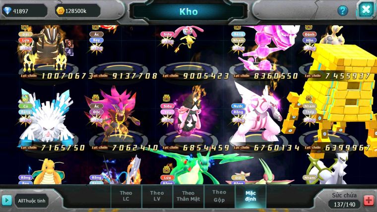 Mã : #TTS6573 - S1055 - BXH : 7 - V15 - 41K KC - Ho-oh WB Armarouge CHD Zygarde Flare Bc Nhiều Pet Bá Chủ