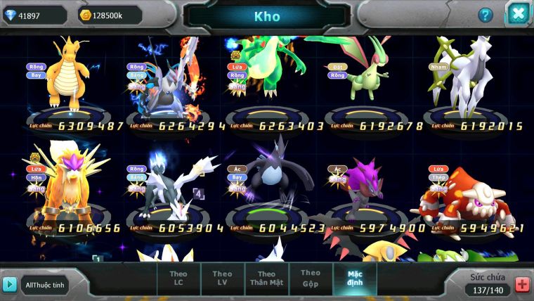 Mã : #TTS6573 - S1055 - BXH : 7 - V15 - 41K KC - Ho-oh WB Armarouge CHD Zygarde Flare Bc Nhiều Pet Bá Chủ