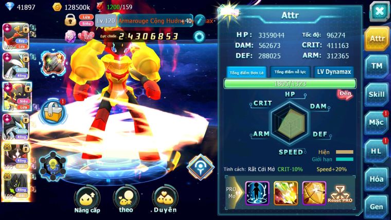 Mã : #TTS6573 - S1055 - BXH : 7 - V15 - 41K KC - Ho-oh WB Armarouge CHD Zygarde Flare Bc Nhiều Pet Bá Chủ