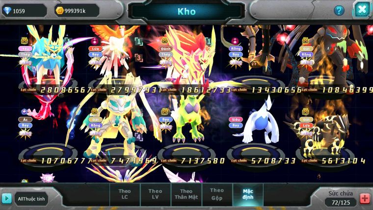 Mã : #TTS6575 - S1322 - V15 - BXH : 16 - Kiếm Khiên Bá Chủ Ho-oh CHD Rayquaza Dnm Zygarde Flare Bá chủ Nhiều Pet HT