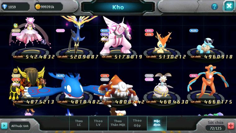 Mã : #TTS6575 - S1322 - V15 - BXH : 16 - Kiếm Khiên Bá Chủ Ho-oh CHD Rayquaza Dnm Zygarde Flare Bá chủ Nhiều Pet HT