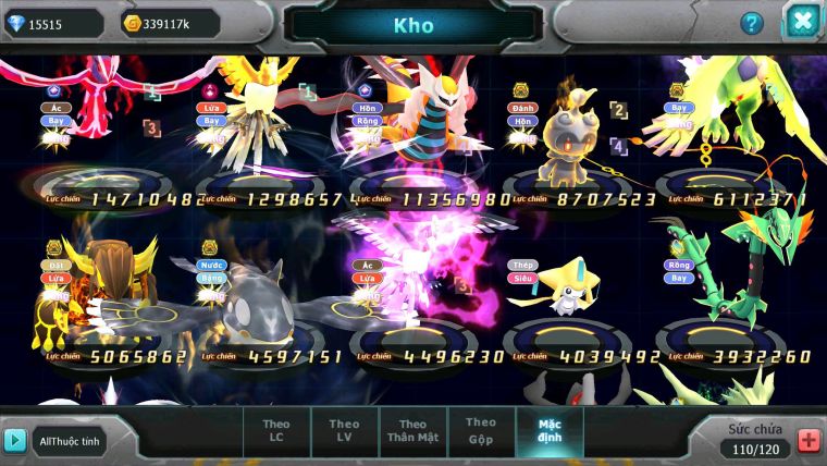 Mã : #TTS6579 - S1614 - V12 - 15K KC - Yvetal & Giratina CH Ho-oh Dnm Nhiều Pet Bc