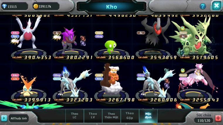 Mã : #TTS6579 - S1614 - V12 - 15K KC - Yvetal & Giratina CH Ho-oh Dnm Nhiều Pet Bc