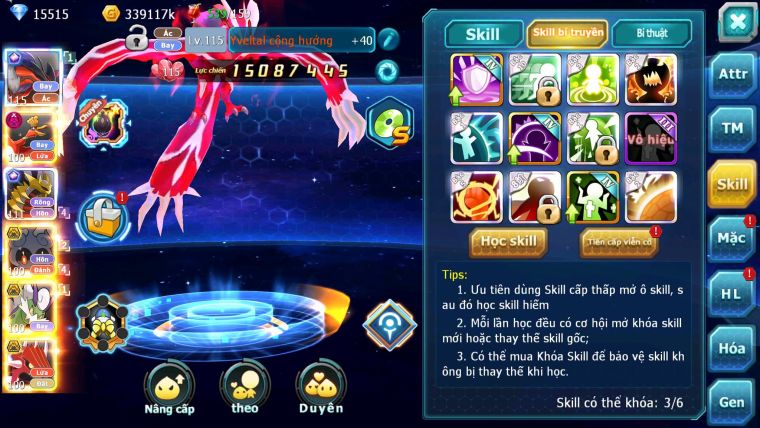 Mã : #TTS6579 - S1614 - V12 - 15K KC - Yvetal & Giratina CH Ho-oh Dnm Nhiều Pet Bc