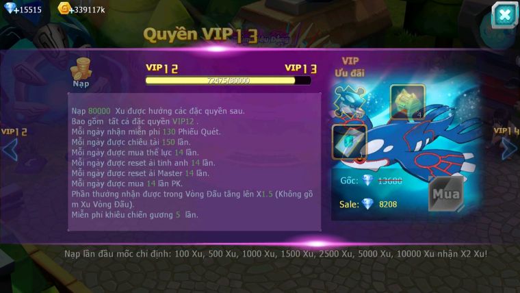 Mã : #TTS6579 - S1614 - V12 - 15K KC - Yvetal & Giratina CH Ho-oh Dnm Nhiều Pet Bc