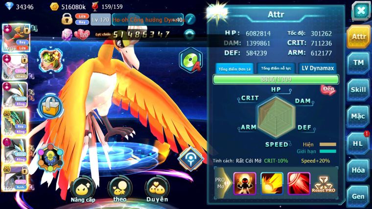 Mã : #TTS6585 - S241 - V17 - BXH : 13 - Ho-oh & Diancie & White CHD Giratina CH Nhiều Pet Bc