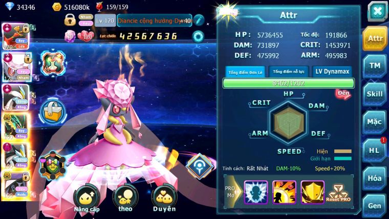 Mã : #TTS6585 - S241 - V17 - BXH : 13 - Ho-oh & Diancie & White CHD Giratina CH Nhiều Pet Bc
