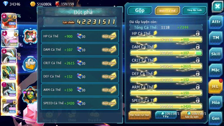 Mã : #TTS6585 - S241 - V17 - BXH : 13 - Ho-oh & Diancie & White CHD Giratina CH Nhiều Pet Bc