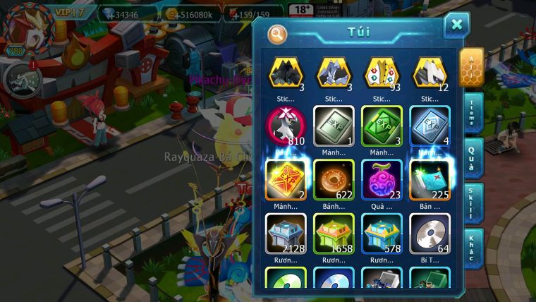 Mã : #TTS6585 - S241 - V17 - BXH : 13 - Ho-oh & Diancie & White CHD Giratina CH Nhiều Pet Bc