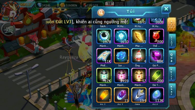 Mã : #TTS6585 - S241 - V17 - BXH : 13 - Ho-oh & Diancie & White CHD Giratina CH Nhiều Pet Bc