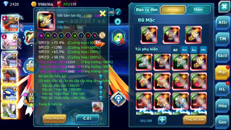 Mã : #TTS6584 - S66 - BXH : 6 - 254M Yvetal CH - Ho-oh & Diancie CHD Palkia CH Form cực đẹp 3 team khủng