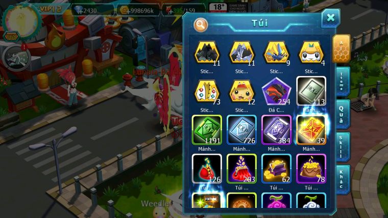 Mã : #TTS6584 - S66 - BXH : 6 - 254M Yvetal CH - Ho-oh & Diancie CHD Palkia CH Form cực đẹp 3 team khủng