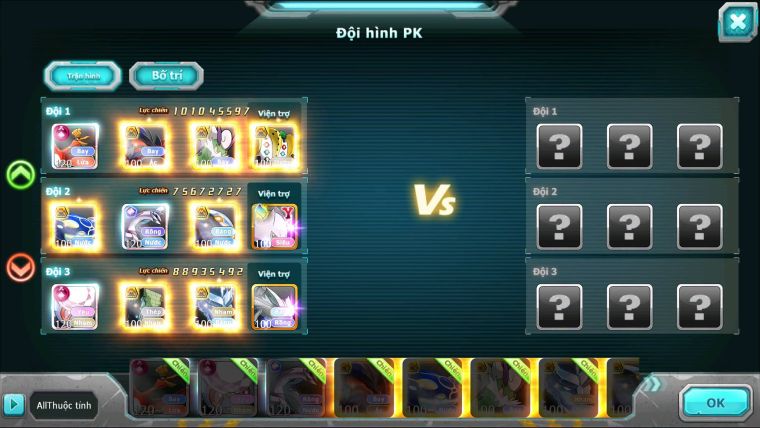 Mã : #TTS6584 - S66 - BXH : 6 - 254M Yvetal CH - Ho-oh & Diancie CHD Palkia CH Form cực đẹp 3 team khủng